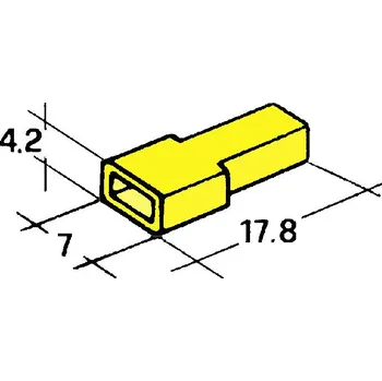 Auto elektroinstalace IMP Kryt dutinky 4,8mm žlutý