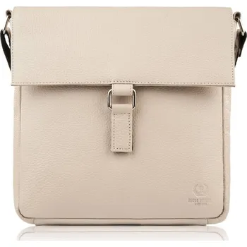 Kabelka Paolo Peruzzi Dámská kožená messenger taška malá Paolo Peruzzi; béžová