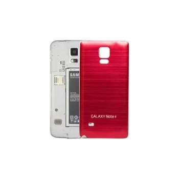 Náhradní kryt pro mobilní telefon Samsung Galaxy Note 4 N9100 - Zadní kryt baterie - Hliník , Barva: Červená / bílá