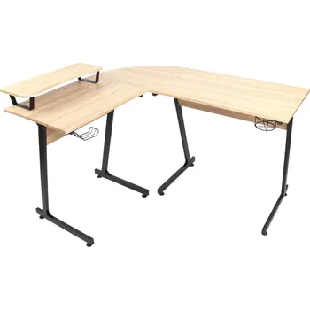 Televizní stolek Rohový stůl Hast - Dub/Černý