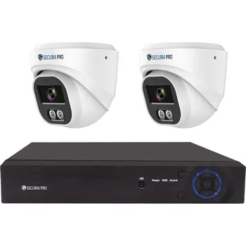Kompletní kamerový systém Securia Pro IP kamerový systém NVR2CHV8S-W SONY DOME smart, bílý, kov Pevný disk: 8TB