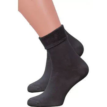 Dámské ponožky Dámské froté ponožky 110/014 Steven Barva/Velikost: grafit (šedá) / 38/40