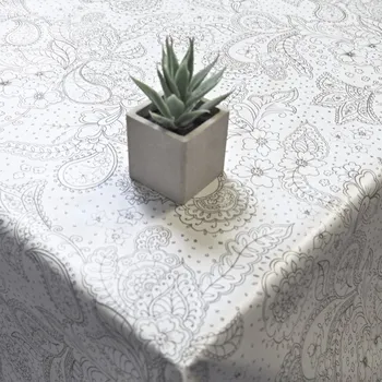 ubrus PVC ubrusovina - Šedá mandala