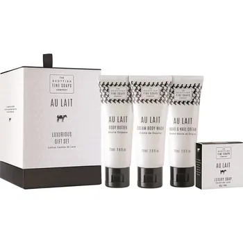 Kosmetická sada SCOTTISH FINE SOAPS Dárková sada péče o tělo Au Lait, 4ks