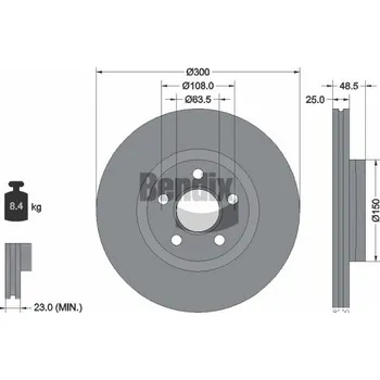 Brzdový kotouč Brzdový kotouč BENDIX Braking BDS2256
