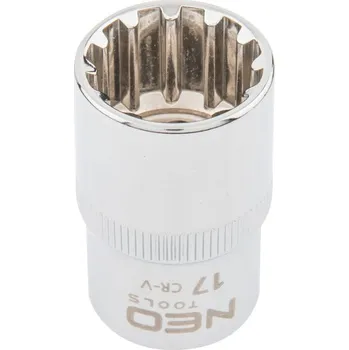 Gola hlavice Zásuvka drážkovaná 1/2", 17 mm 08-589 NEO TOOLS