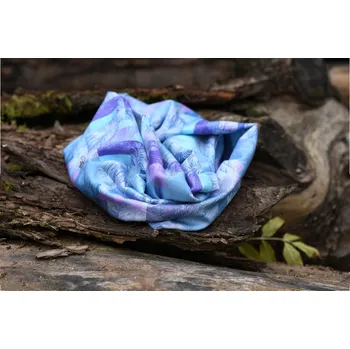 Šála Nelly bavlněná šála tunel peříčka 45x75cm