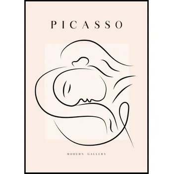 Plakát Jen tak z lásky Pablo Picasso - Polibek Rozměr plakátu: A4 (21 x 29,7 cm)