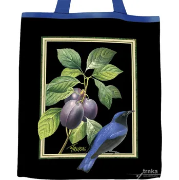 Nákupní taška Plátěná nákupní taška, Švestky v černém