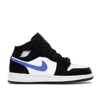 Dámské tenisky Jordan 1 Mid Black Racer Blue White (GS) 38.5