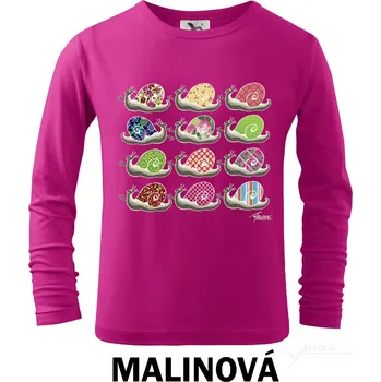 Tričko dětské DR, Šneci Barva: Malinová, Velikost: 146