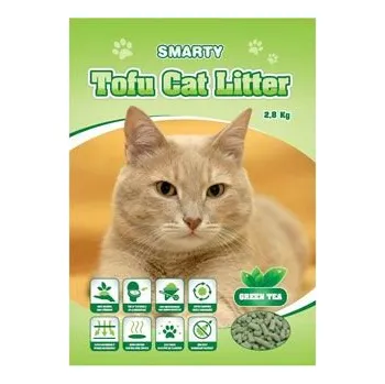 Podestýlka pro kočku JUKO petfood s.r.o. Podestýlka Smarty Tofu Cat Litter-Green Tea 2,8kg/6l
