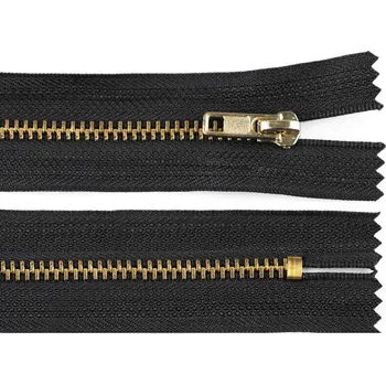 Zip Kovový zip No 4 délka 10 cm kalhotový