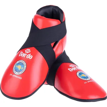 Chránič holeně pro bojový sport Chrániče nohou Daedo ITF - červená, PRITF2022 S