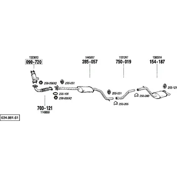 Katalyzátor katalyzátor výroba AS Bosal 99-720A