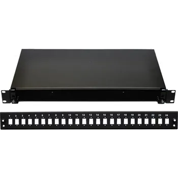 Rozvaděč 19" Optická vana 24xSC simplex černá aretace plastovým klipem