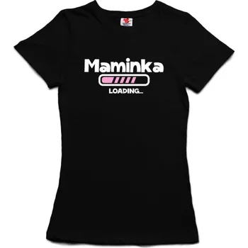 Žertovný předmět Loading maminka - dámské tričko s potiskem S bílá - white Červená - 408