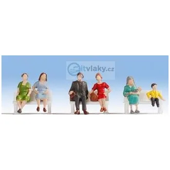 Modelová železnice H0 - Sedící lidé 6 ks / Noch 18131