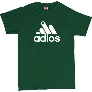 Žertovný předmět Adios - pánské tričko XL zelená - bottle Bílá - 401