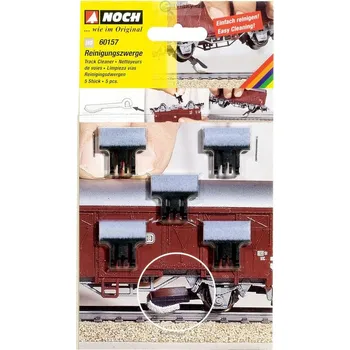 Modelová železnice H0 - Čistič kolejí, stěrka k uchycení na dvojkolí 5 ks / NOCH 60157