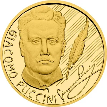 Sběratelství Zlatá půluncová mince Giacomo Puccini proof