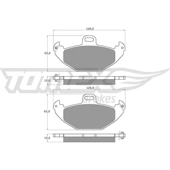 Brzdová destička Sada brzdových destiček, kotoučová brzda TOMEX Brakes 12-38