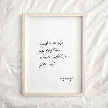 Plakát Jen tak z lásky Plakát Báseň - Zapadáme do sebe Rozměr plakátu: A4 (21 x 29,7 cm)