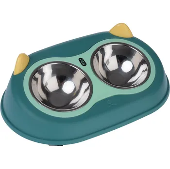 Miska pro psa TIAKI dvojitá miska sova 2x300ml pro kočky