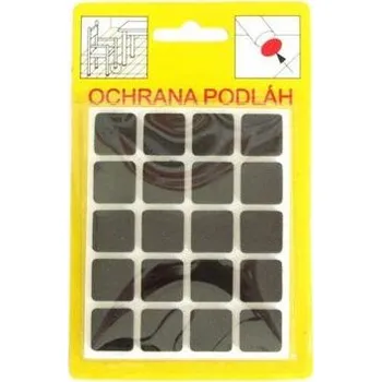 Podložka pod nábytek Ochrana podlahy filcová, 16 x 16 mm, 20 ks/balení, hnědá