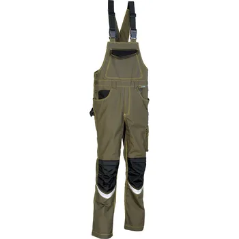 montérky Pracovní kalhoty s laclem COFRA DORSET hnědá velikost 46 +