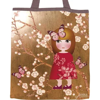 Nákupní taška Plátěná nákupní taška, Třešňová Malvína