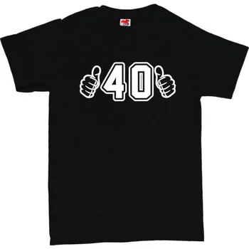 Žertovný předmět Narozeninové tričko - 40 let S černá - black Bílá - 401