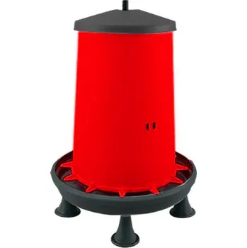 Krmítko pro ptáka River Systems Srl. Automat krmící závěsný, krmítko pro drůbež, plastový střed, 9 L, s nožičkami