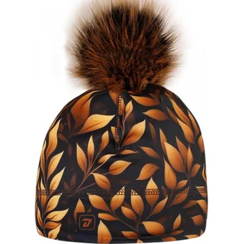 Čepice Dívčí zimní funkční čepice Dráče - Flavio 32, listy Barva: Černá, Velikost: M 52-54