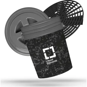 Auto-moto Kbelík Liquid Elements Washing Bucket - 20L including dirt sieve and lid (Forged Carbon)