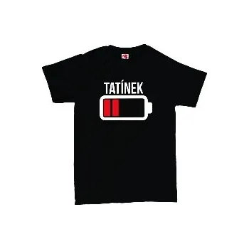 Žertovný předmět Baterie - tatínek - pánské tričko s potiskem XXL bílá - white