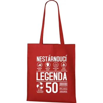 DOBRÝ TRIKO Bavlněná taška s potiskem Nestárnoucí legenda 50 let Barva: Červená