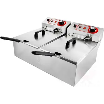 fritéza Elektrická fritéza dvojitá 2 x 10L 3+3kW