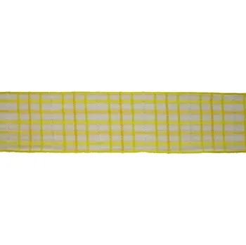 Stuha Kostková stuha s monofilem a drátem, 40 mm, žlutá