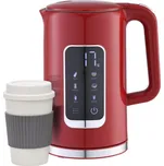 Rychlovarná konvice s LCD displejem 1,7 l 2200W/230V červená + cest.hrnek 450 ml