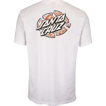 Pánské tričko santa cruz Pánské triko warp broken dot tee white