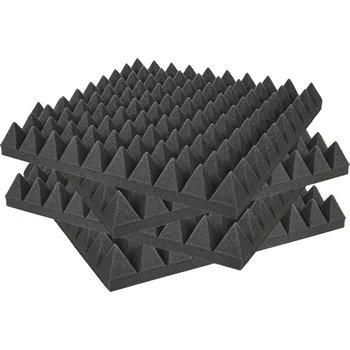 akustická pěna Pyramid 4 Pack Pyramid 50 x 50 x 7 cm tmavě šedý