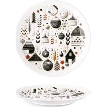 Talíř Lilien Yule Craft mělký talíř 27 cm vánoční