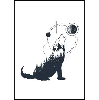 Plakát Jen tak z lásky Plakát Vyjící vlk Rozměr plakátu: A4 (21 x 29,7 cm)