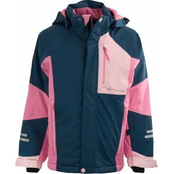 Dívčí bunda Dětská lyžařská bunda ALPINE PRO SORBO 164/170 Tmavě modrá, Růžová