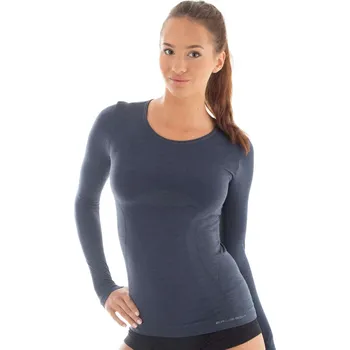 Dámské tričko Brubeck dámské tričko s dlouhým rukávem Comfort wool Barva: Tmavě modrá, Velikost: L