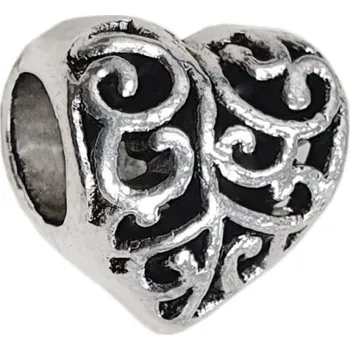 Přívěsek Bamoer stříbrný přívěsek Srdce s ornamenty