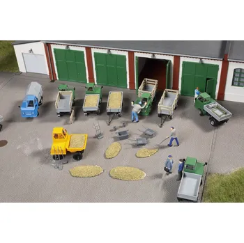 Modelářství H0 - Příslušenství k multikárám, náklad, lopaty, kolečka atd. / Auhagen 41658