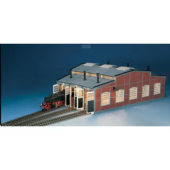 Modelová železnice H0 - Výtopna 3 stání u točny, stavebnice / Fleischmann 6476