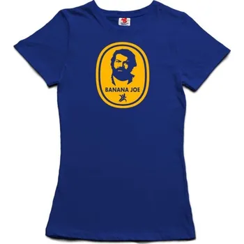 Žertovný předmět Banana Joe - dámské tričko s potiskem M modrá - royal